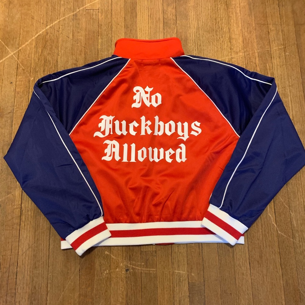 Custom vinyl print jacket.